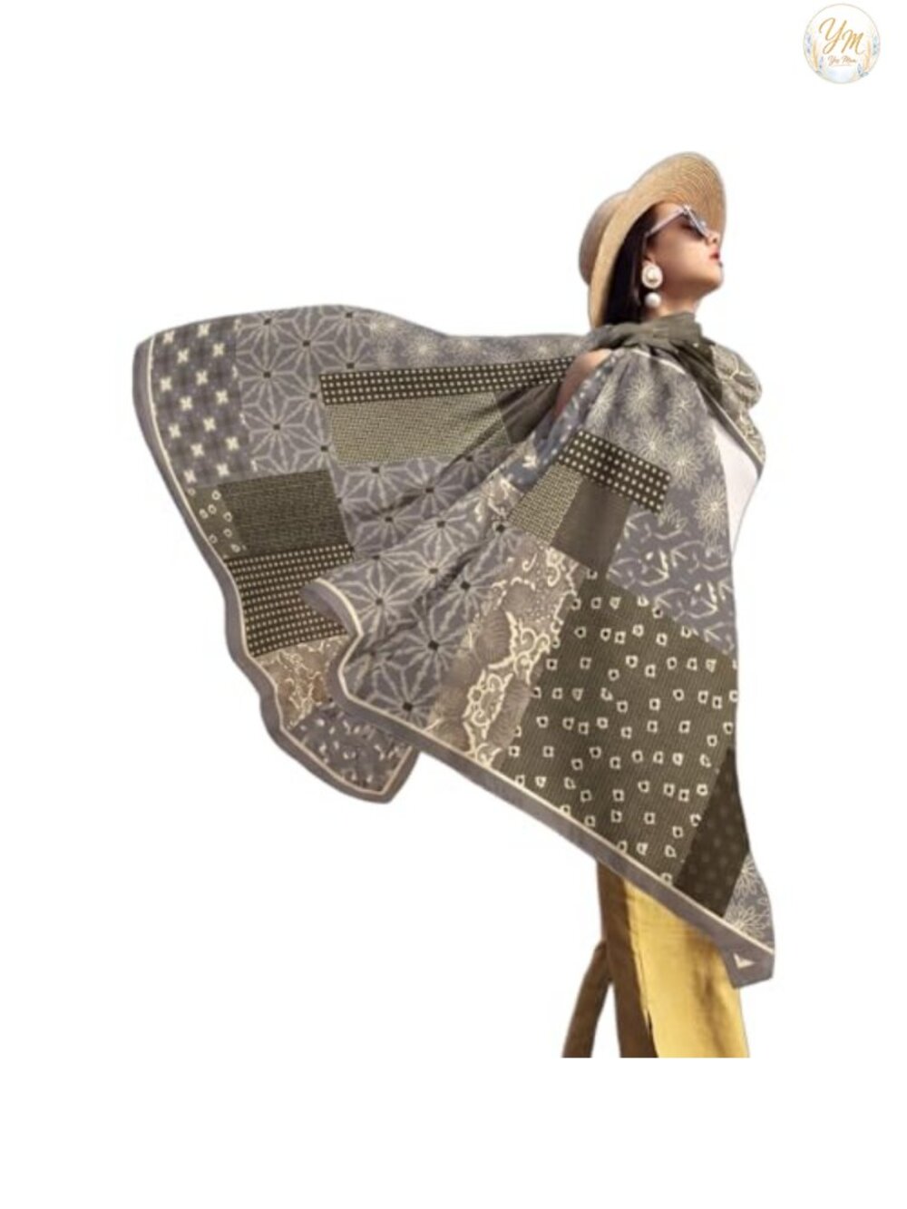 100% Mulberry Silk Pashmina Shawl Wrap Women Oversized 90x43 Lightweight